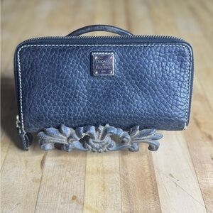 Dooney & Bourke Navy Textured Leather Wallet